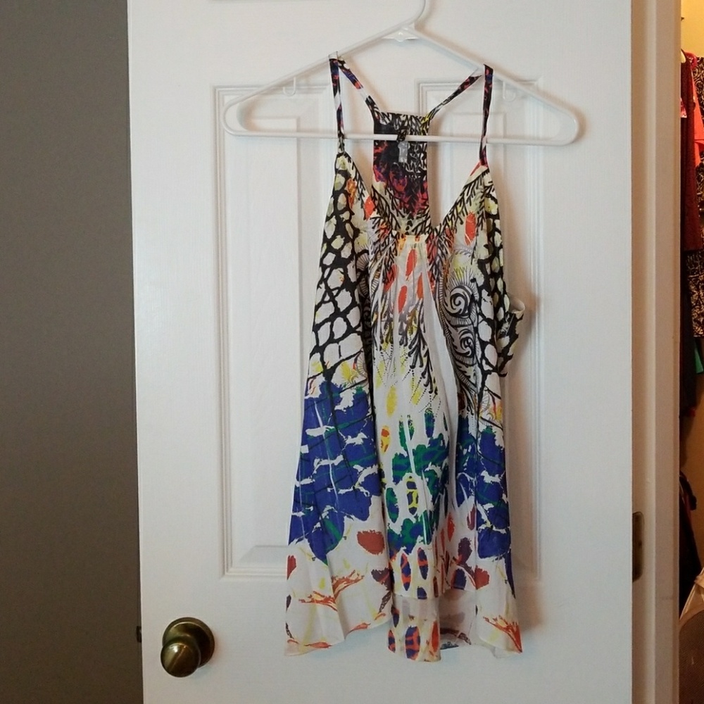 Bright and colorful racer back tank top